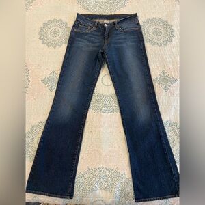 Women’s Lucky Brand Dungarees Dark Wash Jeans Size 4/27